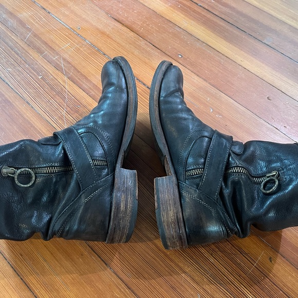 Fiorentini + Baker Black Moto Boots 37.5 - Picture 6 of 7